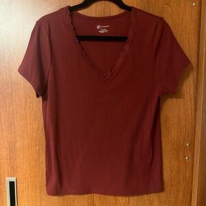 Womens Red Lace top